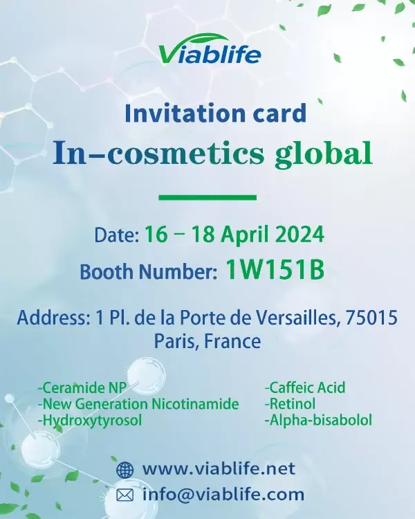 Viablife представит новаторское сырье на выставке In-cosmetics Global 2024