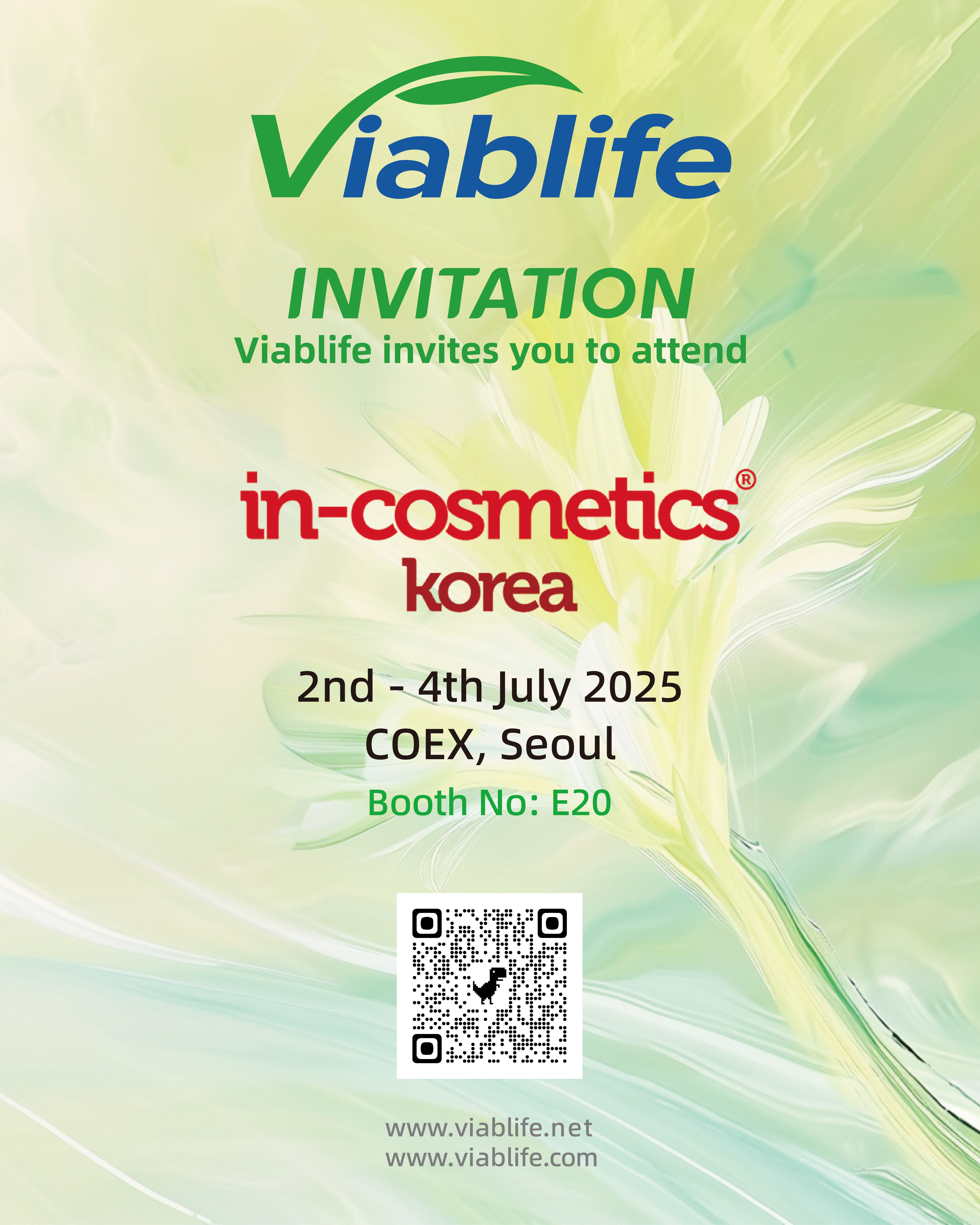 Viablife приглашает вас посетить выставку In-Cosmetics Korea 2025!